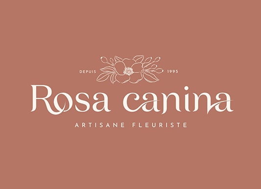 Logotype d’un artisan fleuriste et identité graphique