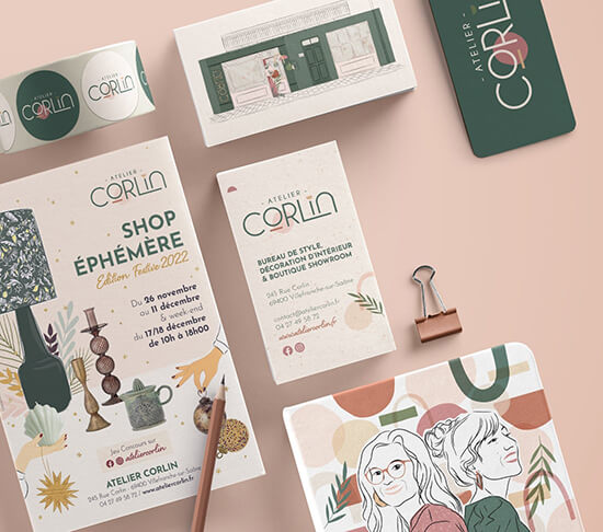 Charte graphique d'un commerce à Lyon