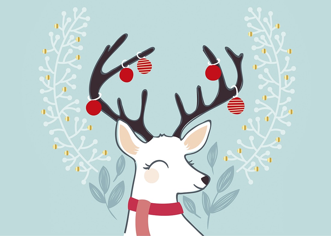 Illustration pour étiquettes cadeau pour Noël