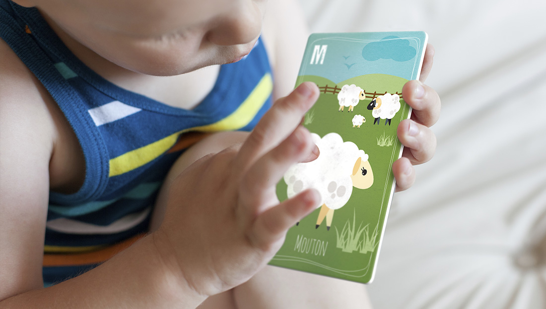 Jeu de cartes éducatif illustré