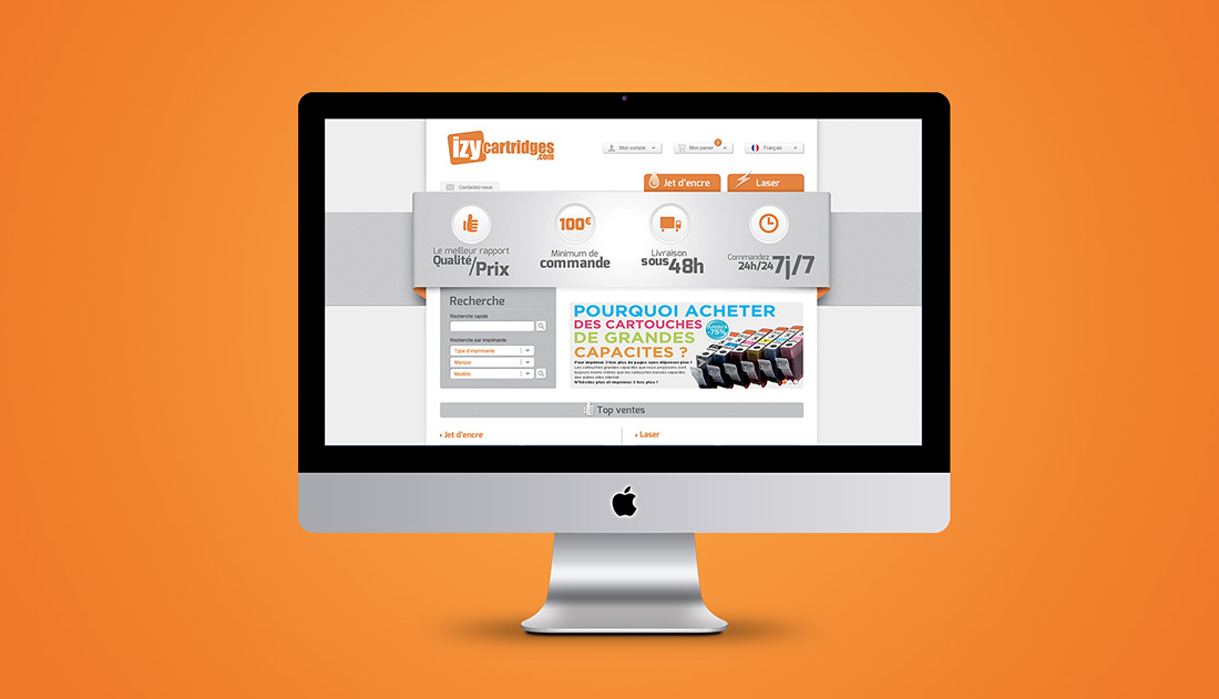 Webdesign de l'accueil du site web