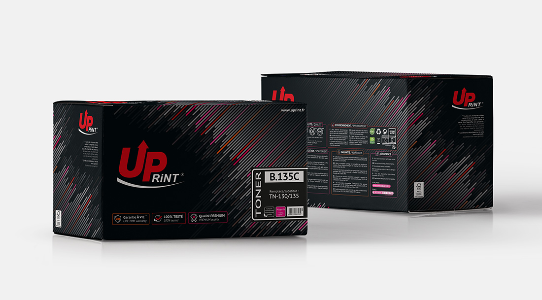 Packaging de cartouches d’encre compatible pour imprimantes laser