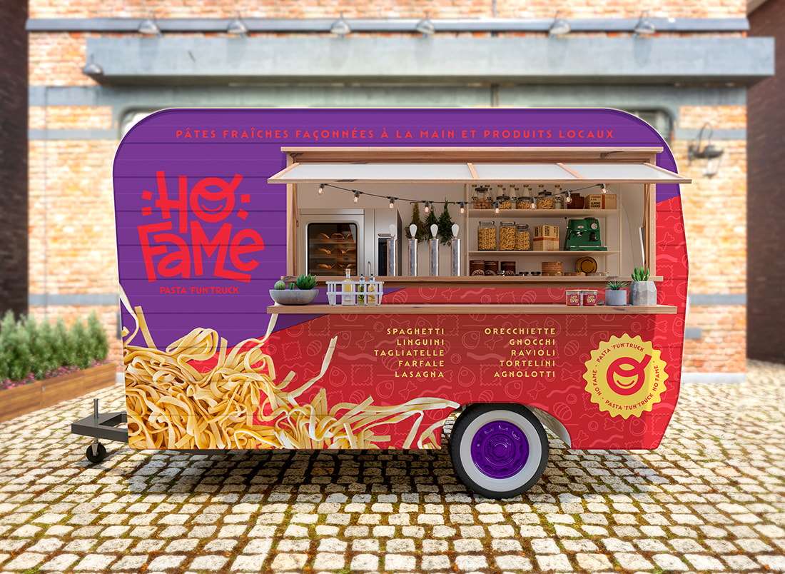 Design de l’habillage du foodtruck et flocage sur-mesure