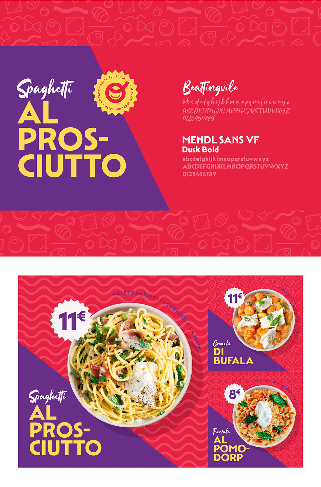Typographie, motifs et utilisations sur des visuels tout support
