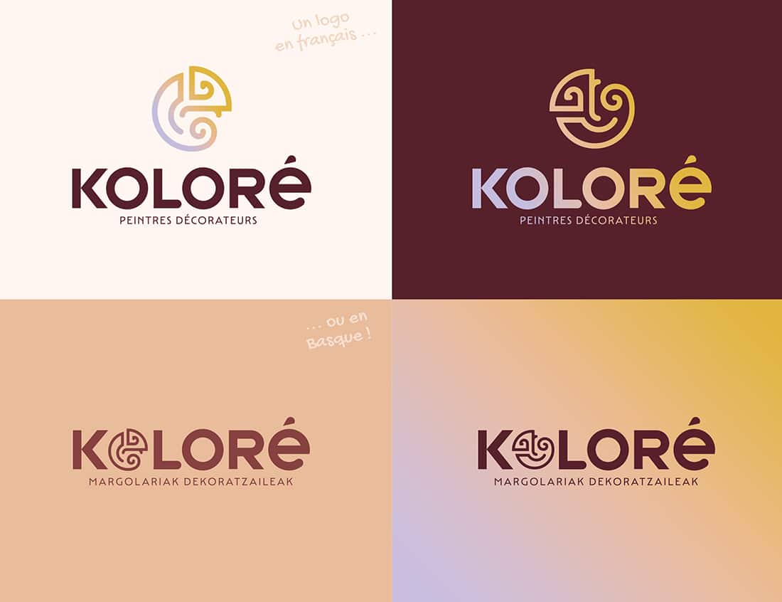création des logos secondaires en versions horizontales ou verticales