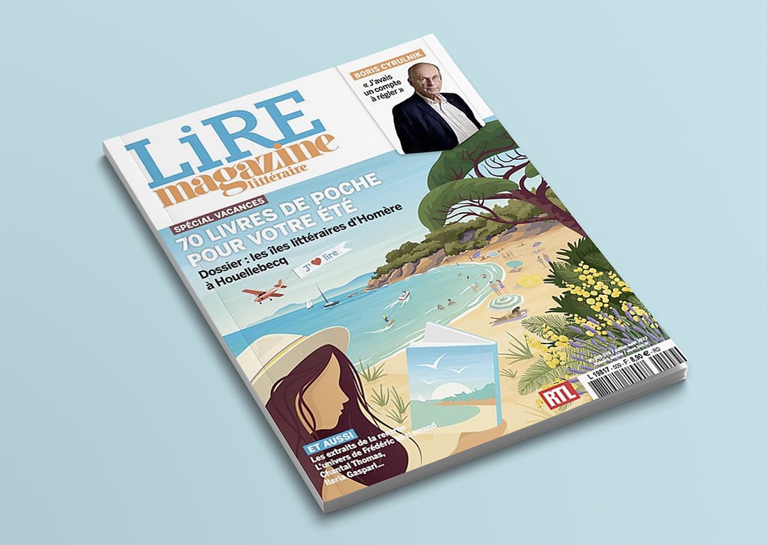 Illustration mise en page sur une couverture dans la presse