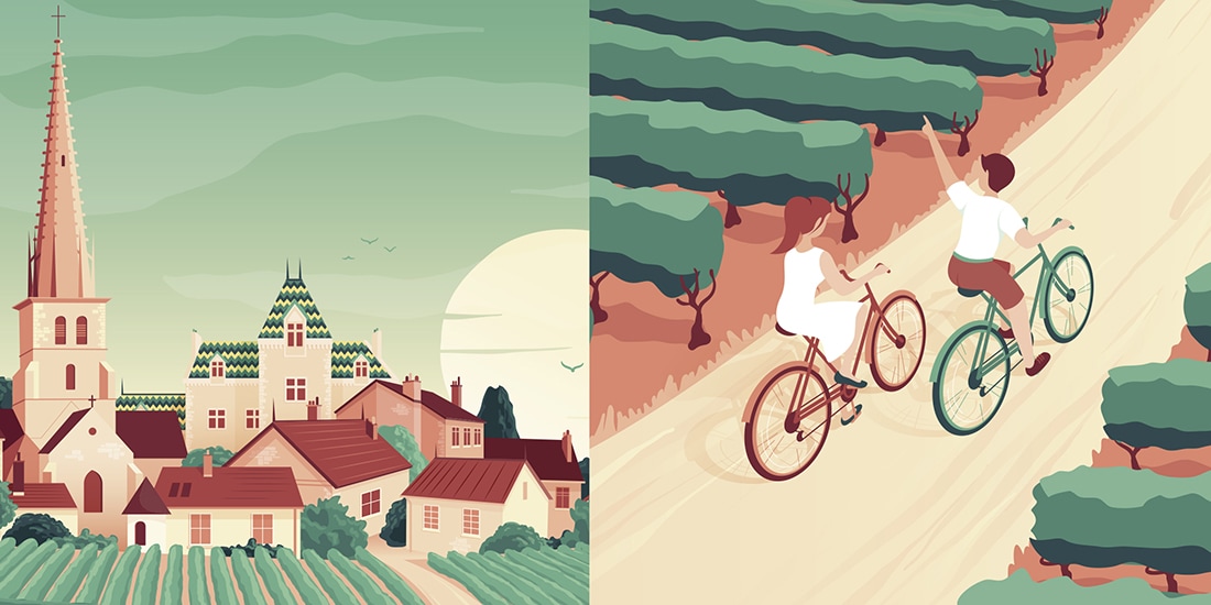 Zoom sur des détails de l’illustration