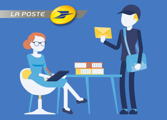 infographie et illustration vectorielle pour la communication interne du groupe La Poste