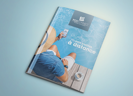 Direction artistique et edition d’une plaquette pour de la domotique piscine française